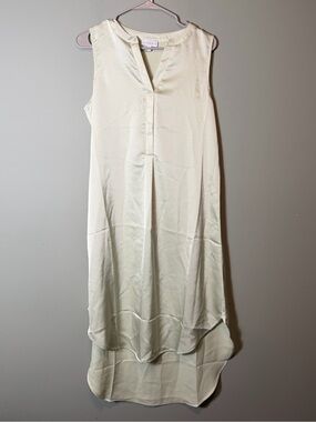 S’Edge‎ Women’s Pale Green Sleeveless High Low Dress Satin Size Small NWOT